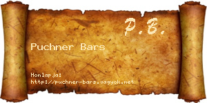 Puchner Bars névjegykártya